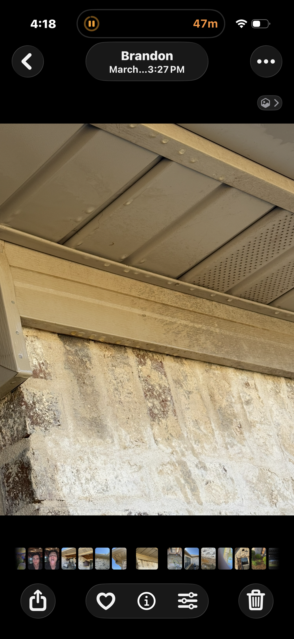 Before and after pressure washing — job 1