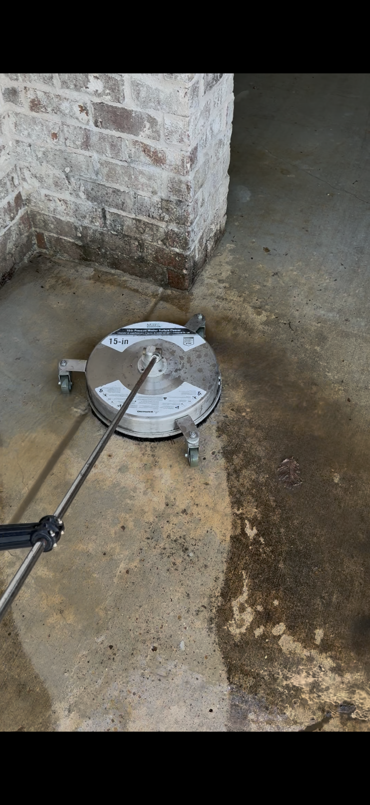 Before and after pressure washing — job 2