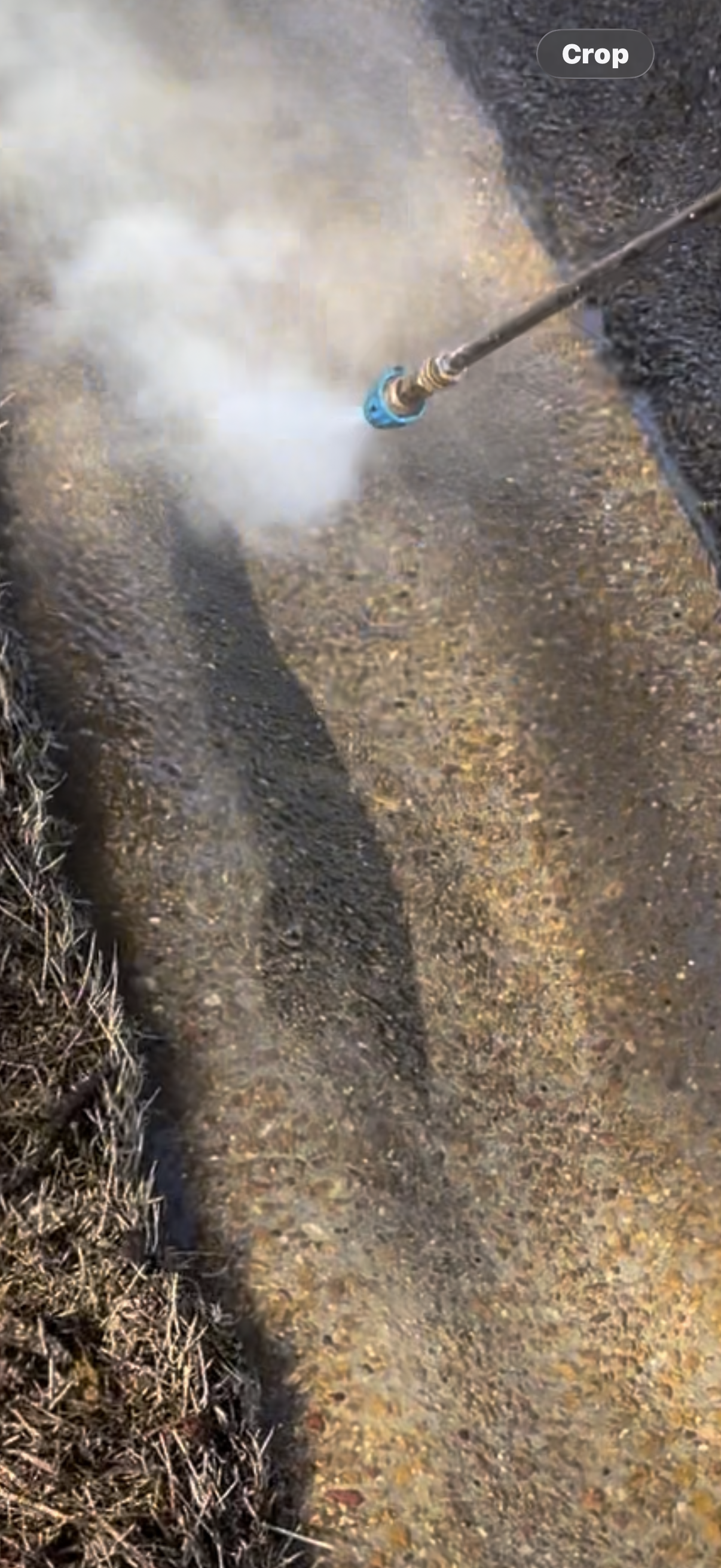 Before and after pressure washing — job 3