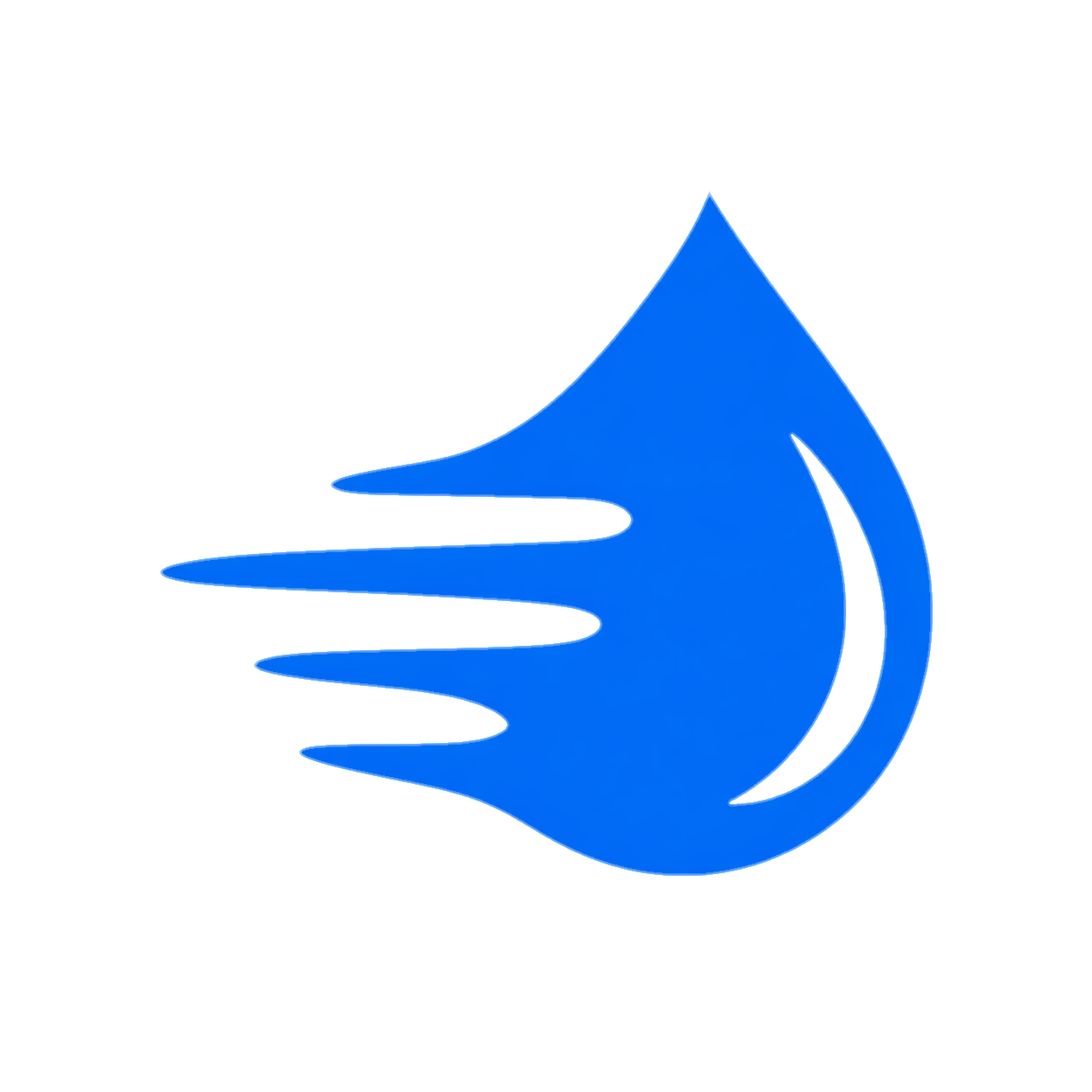 Jet Wash H2O water drop logo